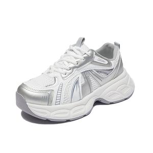 Женские кроссовки с защитой от скольжения и износостойкостью MEXICAN, Silver White