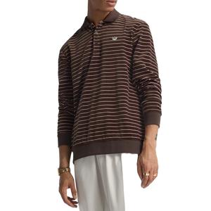 Мужская поло Adidas Originals, темно-коричневый/сиреневый