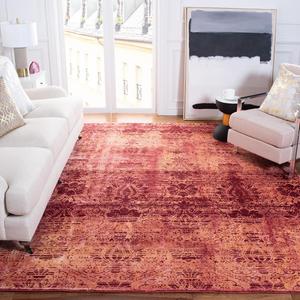 Ковер SAFAVIEH, 275 x 366 см, Tibetan Collection, Rust, ручной работы Modern Viscose, идеален для помещений с высокой проходимостью в гостиной, спальне (TIB551C)