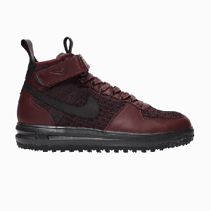 Кроссовки Nike Lunar Force 1 Flyknit Workboot 'Deep Burgundy', коричневый
