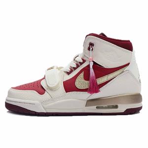 Jordan Наследственные 312 нескользящие высокие баскетбольные кроссовки для подростков с увеличенной высотой красный белый