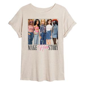 Футболка Juniors' Make Herstory оверсайз Barbie