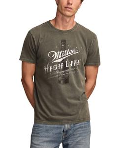 Мужская футболка Miller High Life стандартного кроя Lucky Brand, Olive green