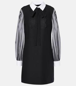 Мини-платье Crepe Couture Valentino, цвет nero/bianco