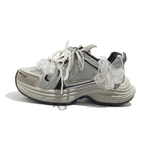 Низкие массивные кроссовки женские BEIER, Silver Gray