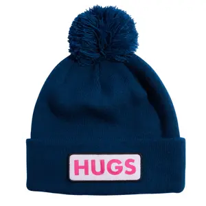 Мужская вязаная шапка The Vice. Coal, Marine Blue/Hugs