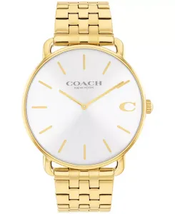 Мужские часы Elliot с браслетом из нержавеющей стали золотистого оттенка, 43 мм Coach, gold