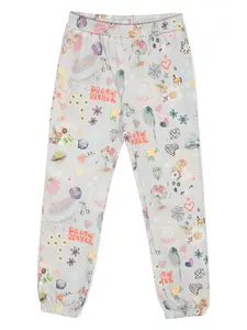 Спортивные брюки с логотипом Stella McCartney Kids, серый