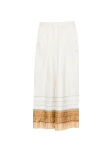 Полосатые брюки-палаццо Alysi, бежевый