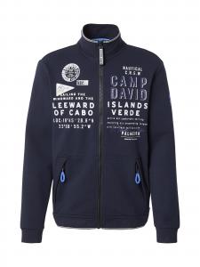 CAMP DAVID Толстовка с молнией в морском синем цвете