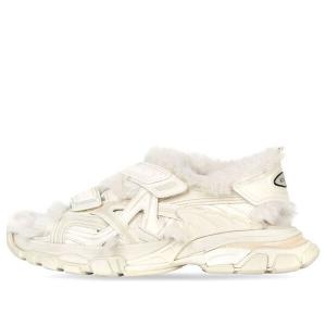 Сандалии track sandals 'fake fur white' Balenciaga, белый