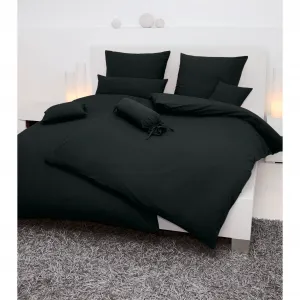 Постельное белье Janine «PIANO 0125», из мягкого хлопка, из 100 % хлопка, с застежкой-молнией, легкое в уходе, тонкая нить, не гладить, регулирует температуру, сертифицировано MADE IN GREEN, черный