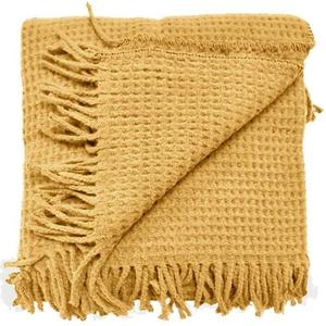 Unique Living - Плед Selien 150x200см бамбук желтый