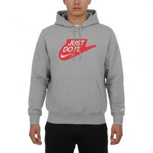 Nike Мужская толстовка Swoosh с капюшоном, серая, средней толщины