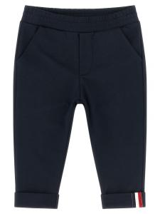 Джоггеры с триколорной лентой Moncler Enfant, синий
