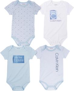 Комплект из 4 боди Calvin Klein для мальчиков, Ventana Blue/White