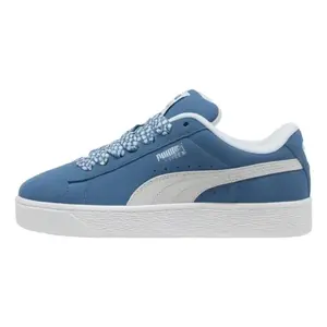 Кроссовки Puma Suede Skateboarding Shoes Women's Low-top White, синий
