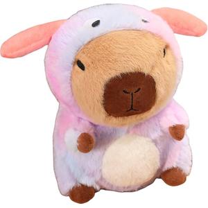 Мягкая игрушка капибара в капюшоне с мультяшным принтом, плюшевая кукла капибара, высота 25см/30см/40см YUEZHILIAN