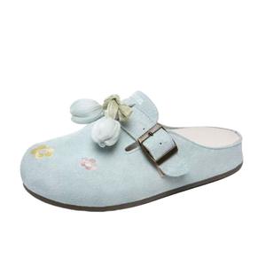 Женские сандалии с закрытым носком, устойчивые к истиранию BINGO DUCK, Blue Tulip