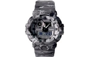 Мужские часы Casio GA-700CM-8A серии Liquid Crystal/Analog Dual Display серые