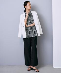 Широкие прямые брюки из саржи с эффектом стирки