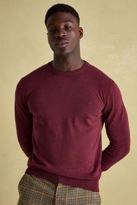 Вязаный джемпер с круглым вырезом Jarvis Joules, бургундия