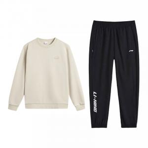 Комплект из двух предметов: толстовка Li Ning (унисекс)., mica серый top+черный pants