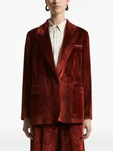 Однобортный вельветовый пиджак Peserico, красный