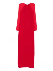 Платье из стрейч-кади Alberta Ferretti, красный