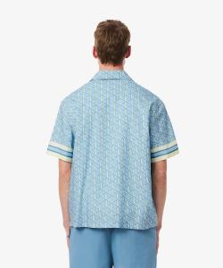 Рубашка с открытым воротником и монограммой