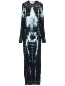 Jean Paul Gaultier платье макси Squeletor, черный