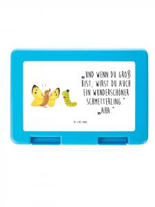 Mr. & Mrs. Panda Коробочка для бенто: гусеница и бабочка с надписью (белый цвет)