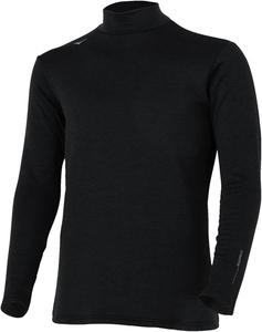 Мужская спортивная футболка Mizuno E2MJC502 Bionex с высоким воротником и длинным рукавом из эластичного флиса, синий/серый