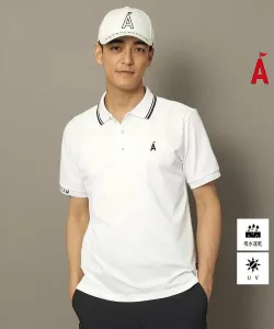 Поло-рубашка High-Gauge Dry Kanoko с защитой от УФ-излучения, влагоотводящими свойствами и быстрым высыханием Adabat Stream, цвет White(001)