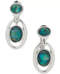 Серьги-Подвески из гладких синих моллюсков Anne Klein, blue