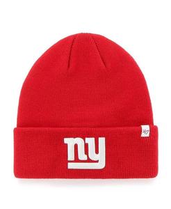 Мужская базовая вязаная шапка с манжетами '47 Red New York Giants Secondary '47 Brand
