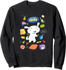 Толстовка Crayon Shin-chan Happy Shiro Crayon Shinchan, черный