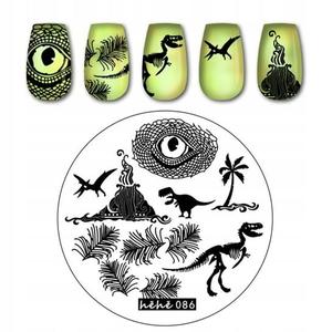 Пластина для штампов для ногтей ДИНОЗАВРЫ, Frezarkowo