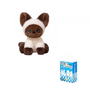 Мягкая игрушка немецкая кошка сиамская кошка три цветка плюшевая кукла высота 24см AORUNJU