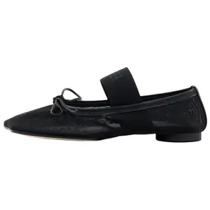 MM6 Maison Margiela Женские балетки с сетчатым верхом черные, цвет Black