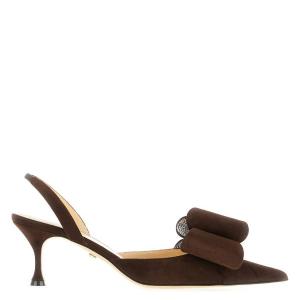 Туфли-лодочки Mach & Mach Le Cadeau Bow Slingback, темно-коричневый