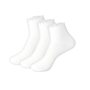 Женские носки 3 шт super soft lightweight Hanes, White Lettuce Edge
