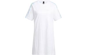 Платье с короткими рукавами женское белое Adidas