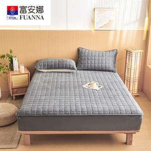 Fuanna Простыня на резинке 200х220 см из флиса, комплект из 3 предметов, цвет starry gray