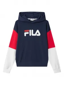 Худи в стиле колор-блок с принтом логотипа Fila, синий