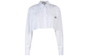 Укороченный топ женский белый Miu Miu