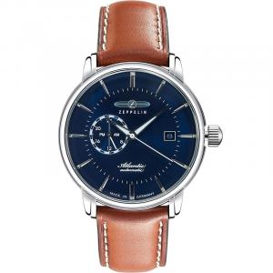 ZEPPELIN Часы Automatic Mechanical Movement Men's Watch Watch 40 Blue Dial Stainless Steel Case Cow Leather Strap, 8470-3