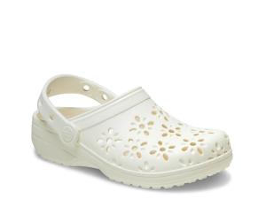 Сабо Crocs Floral Cut Out Clog - Women's, белый
