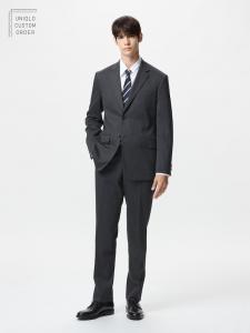 Эластичные шерстяные брюки Uniqlo, серый