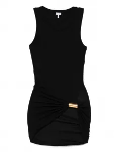 Топ в рубчик с застежкой-защелкой LOEWE, черный